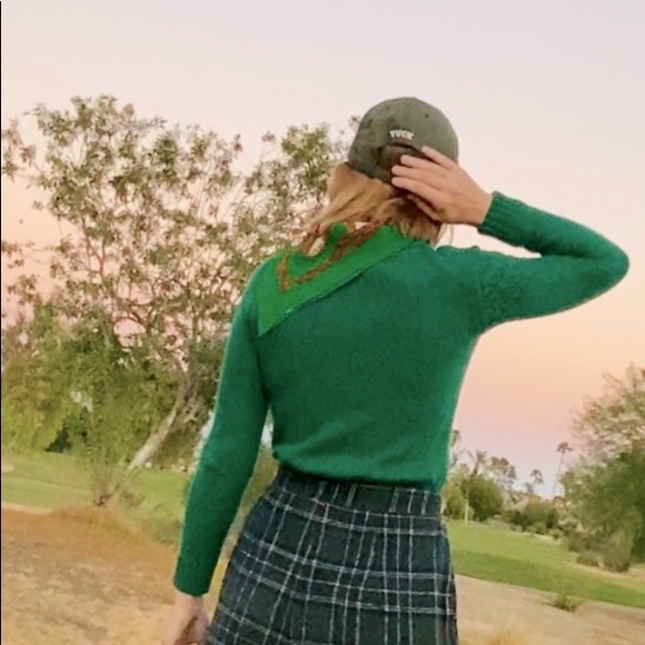 Cremieux preppy green cable-knit pullover fitted sweater, women’s XS - Picture 15 of 16